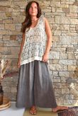 Aubrey Filigree Crochet Tank Cream